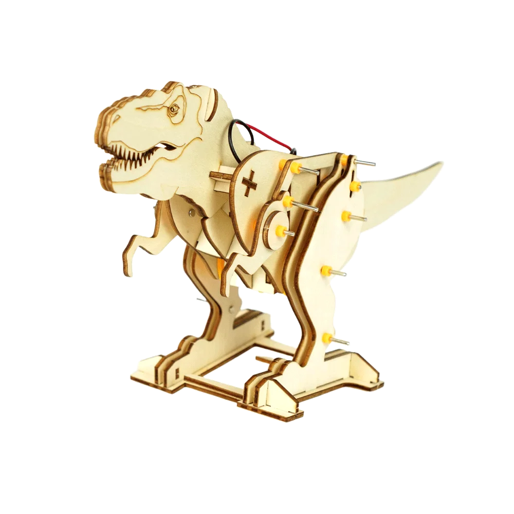 Maquette 3D Mécanique En Bois – T-Rex à Assembler Sans Colle, 16,8 Cm, Avec Mécanisme Remontable, Dès 8 Ans